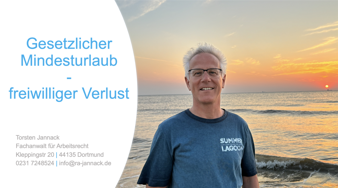 gesetzlicher Mindesturöaub - freiwilliger Verlust